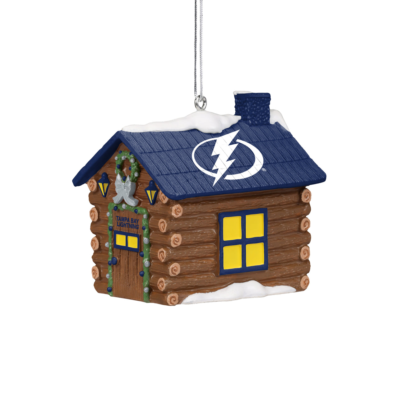 Tampa Bay Lighting Log Cabin Ornament