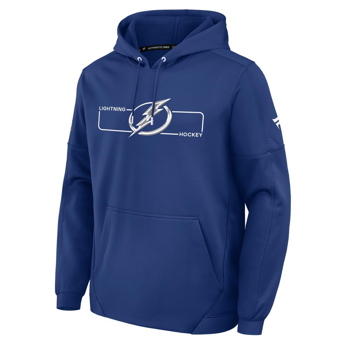 Men's Tampa Bay Lightning 2026-27 Fanatics Authentic Pro Locker Room Blue Pullover Fleece Hoodie (SHIPS 10/12)