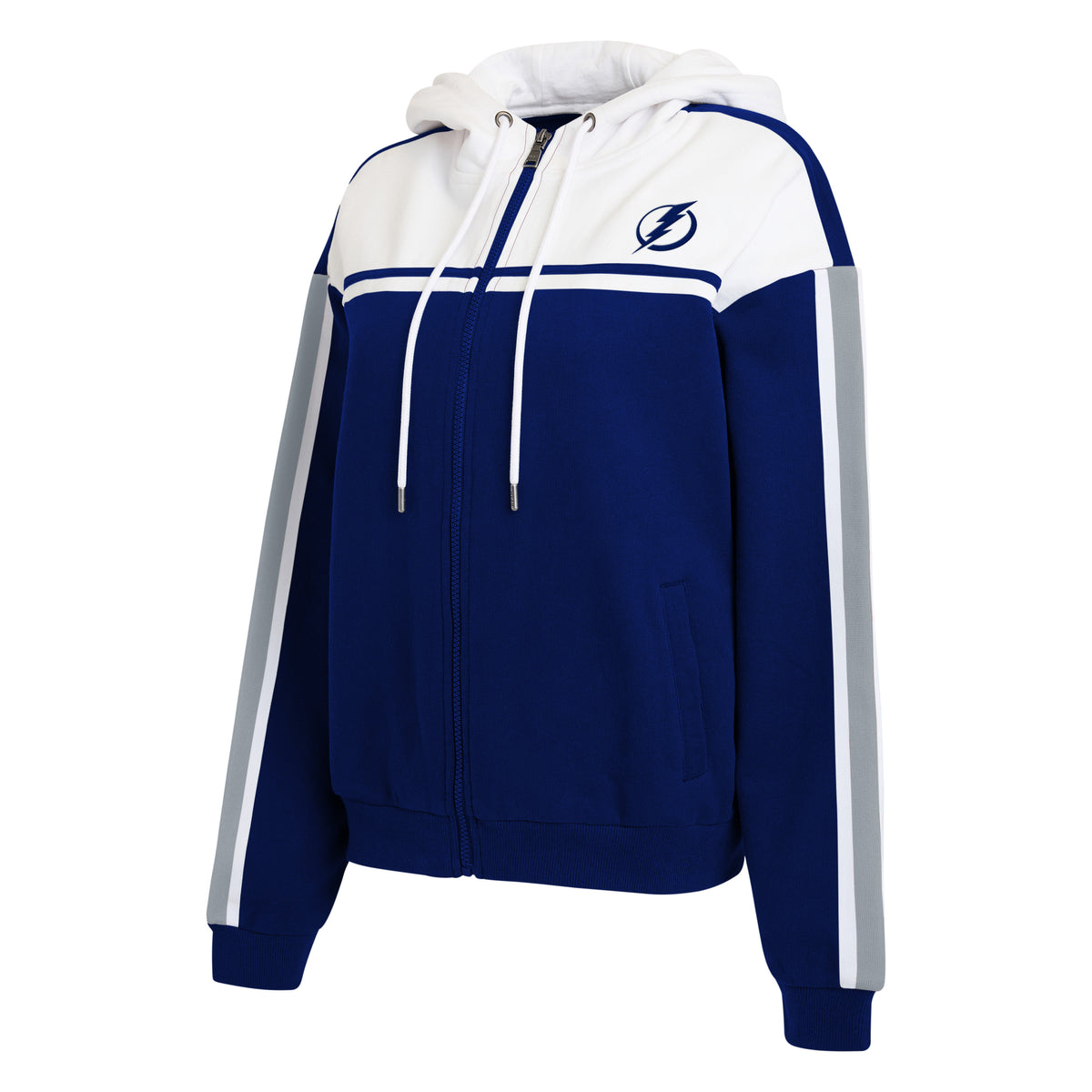 Women's Tampa Bay Lightning WEAR by Erin Andrews Color Blocked Full Zip Hoodie