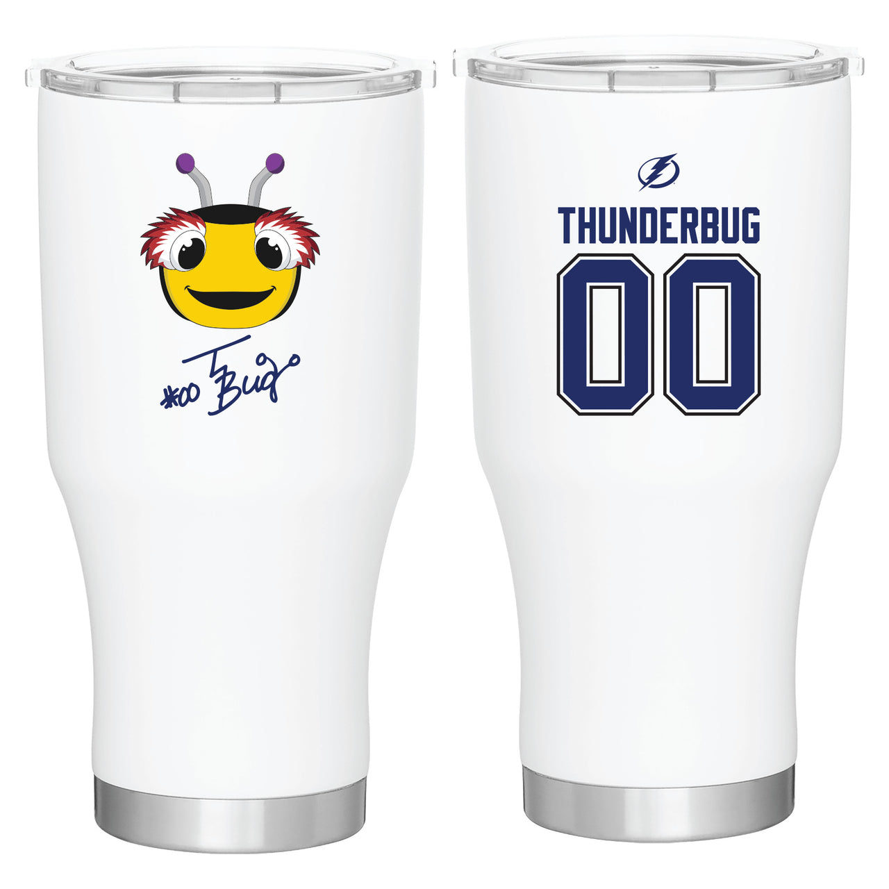 Tampa Bay Lightning Thunderbug 28oz White Tumbler
