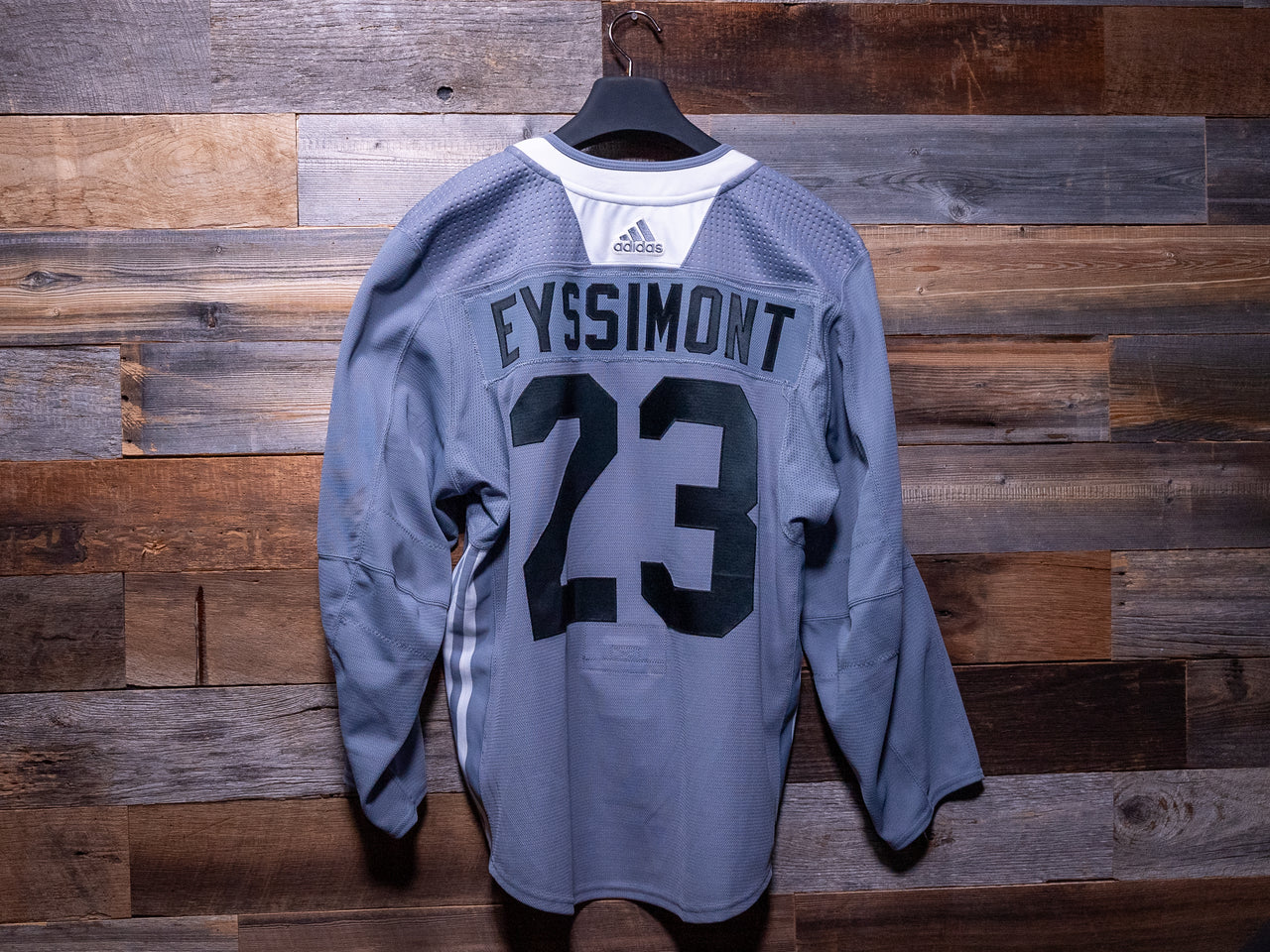 Mikey Eyssimont GREY adidas Tampa Bay Lightning Training Camp-Worn Jersey