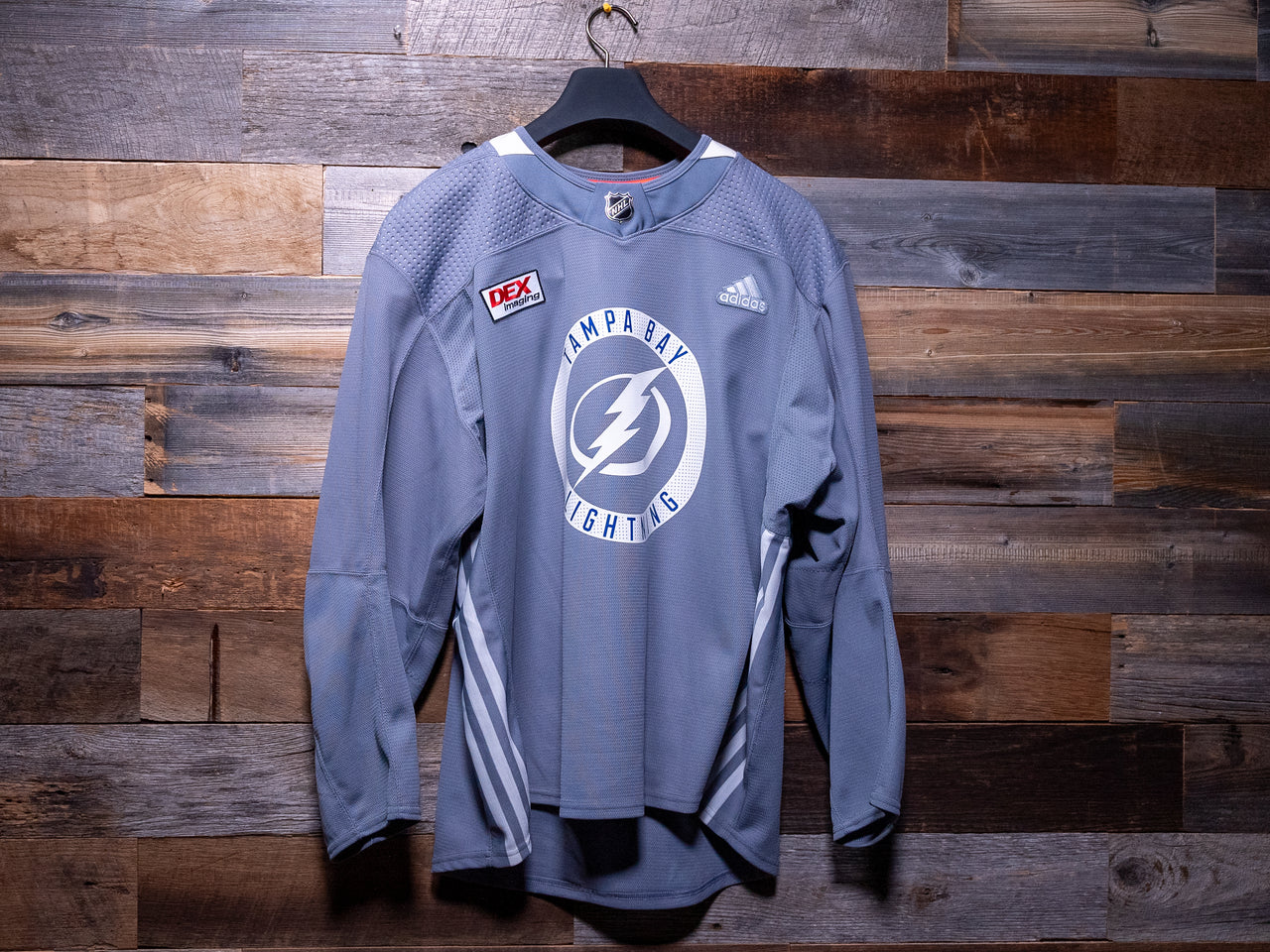 Pat Maroon GREY adidas Tampa Bay Lightning Training Camp-Worn Jersey