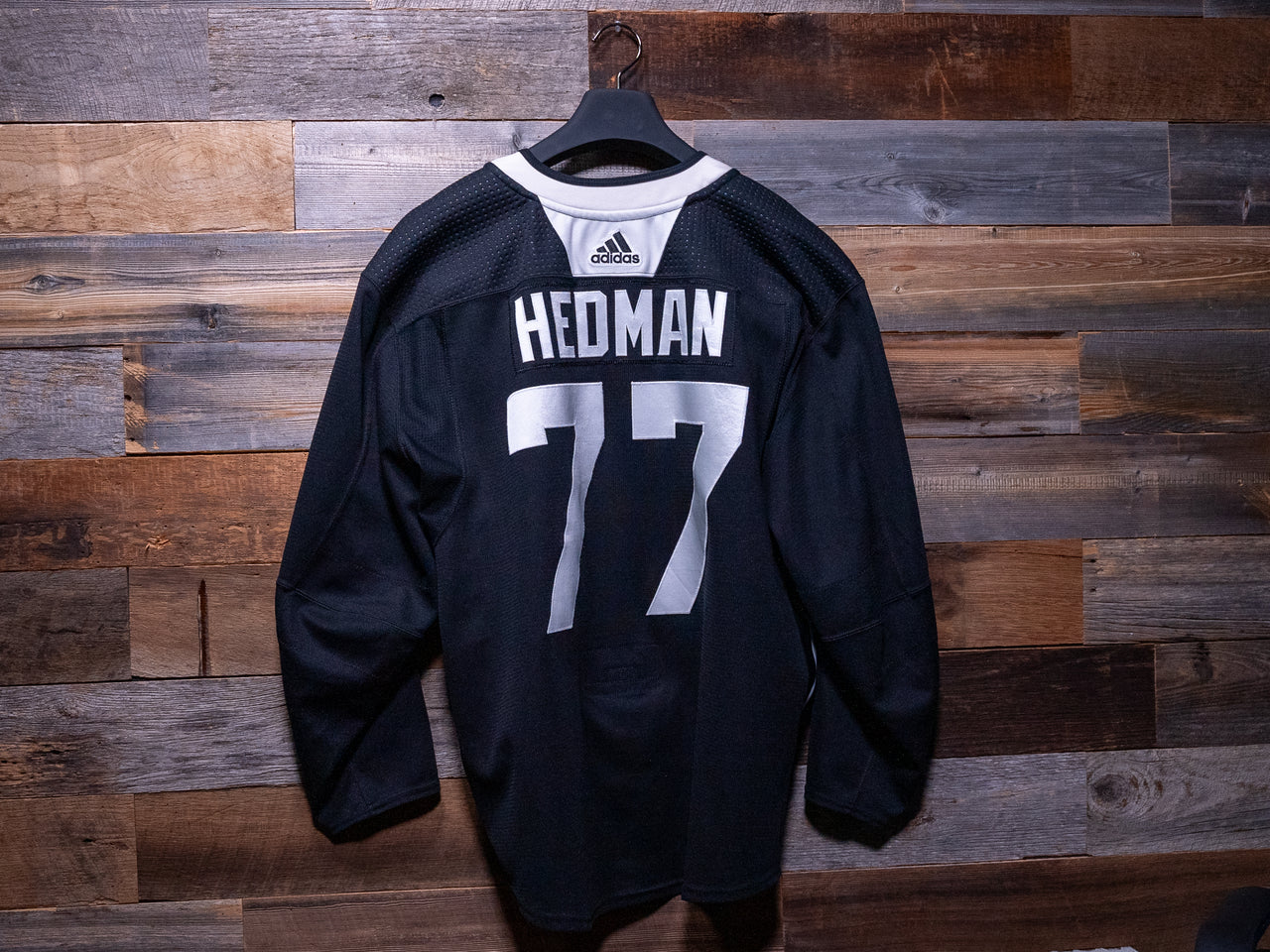 Victor Hedman BLACK adidas Tampa Bay Lightning Training Camp-Worn Jersey