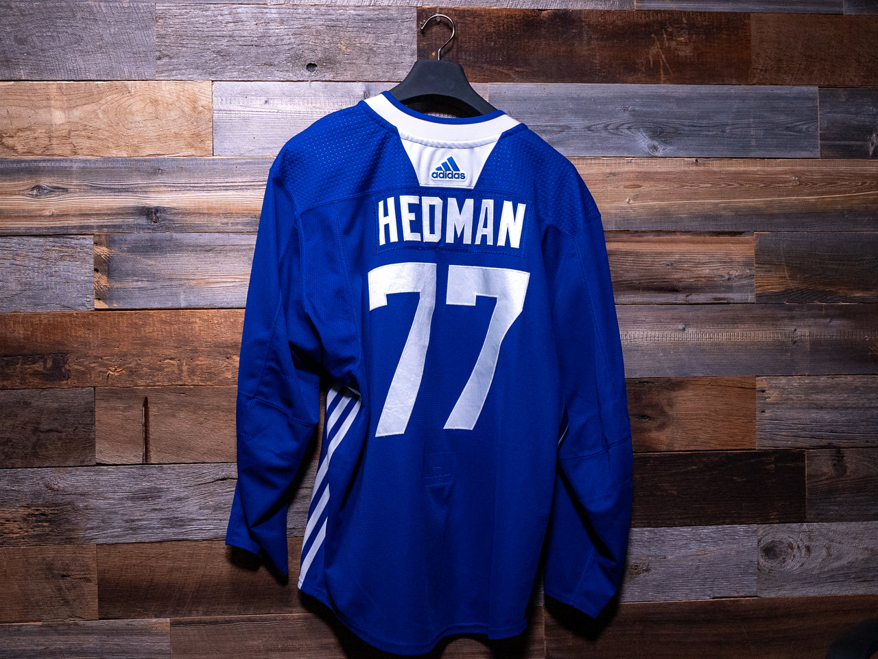 Victor Hedman BLUE adidas Tampa Bay Lightning Training Camp-Worn Jersey