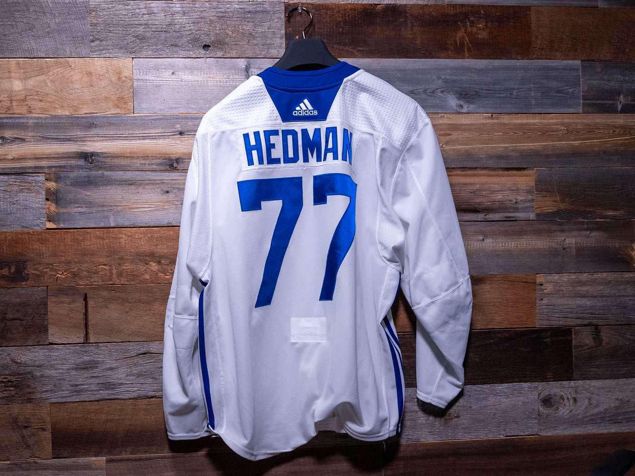 Victor Hedman WHITE adidas Tampa Bay Lightning Training Camp-Worn Jersey