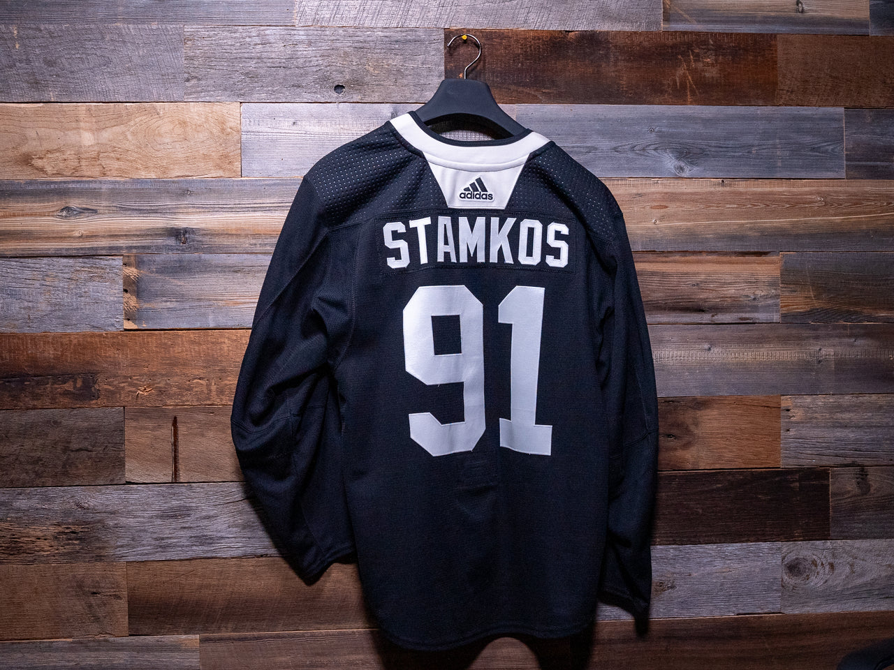 Steven Stamkos BLACK adidas Tampa Bay Lightning Training Camp-Worn Jersey