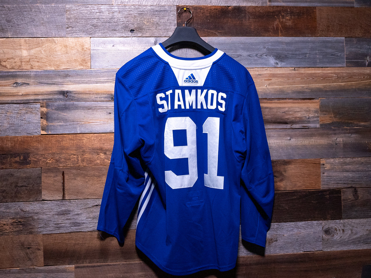 Steven Stamkos BLUE adidas Tampa Bay Lightning Training Camp-Worn Jersey