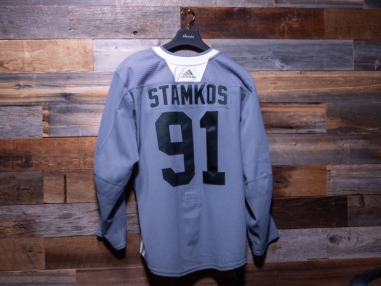 Steven Stamkos GREY adidas Tampa Bay Lightning Training Camp-Issued Jersey