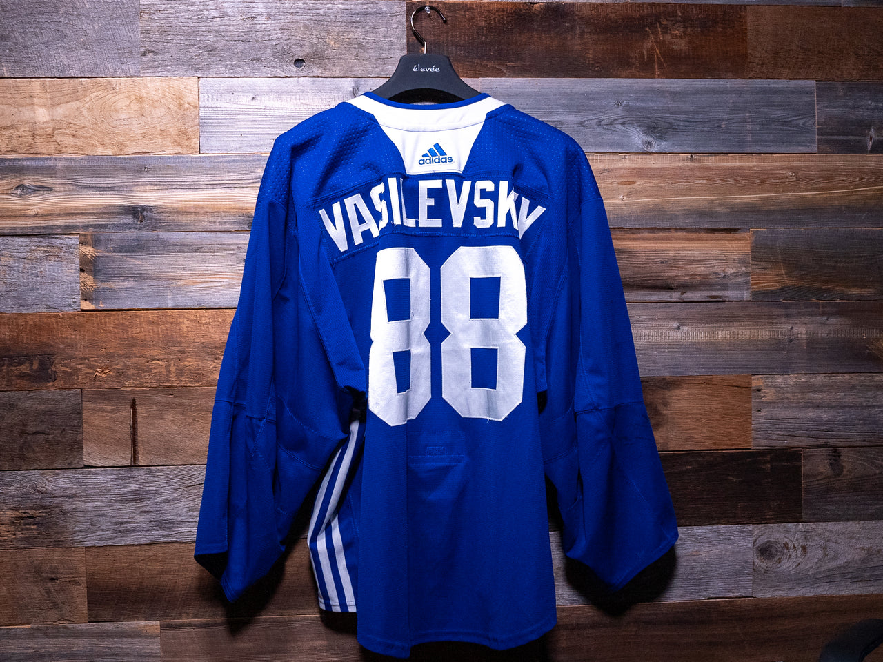 Andrei Vasilevskiy BLUE adidas Tampa Bay Lightning Training Camp-Worn Jersey