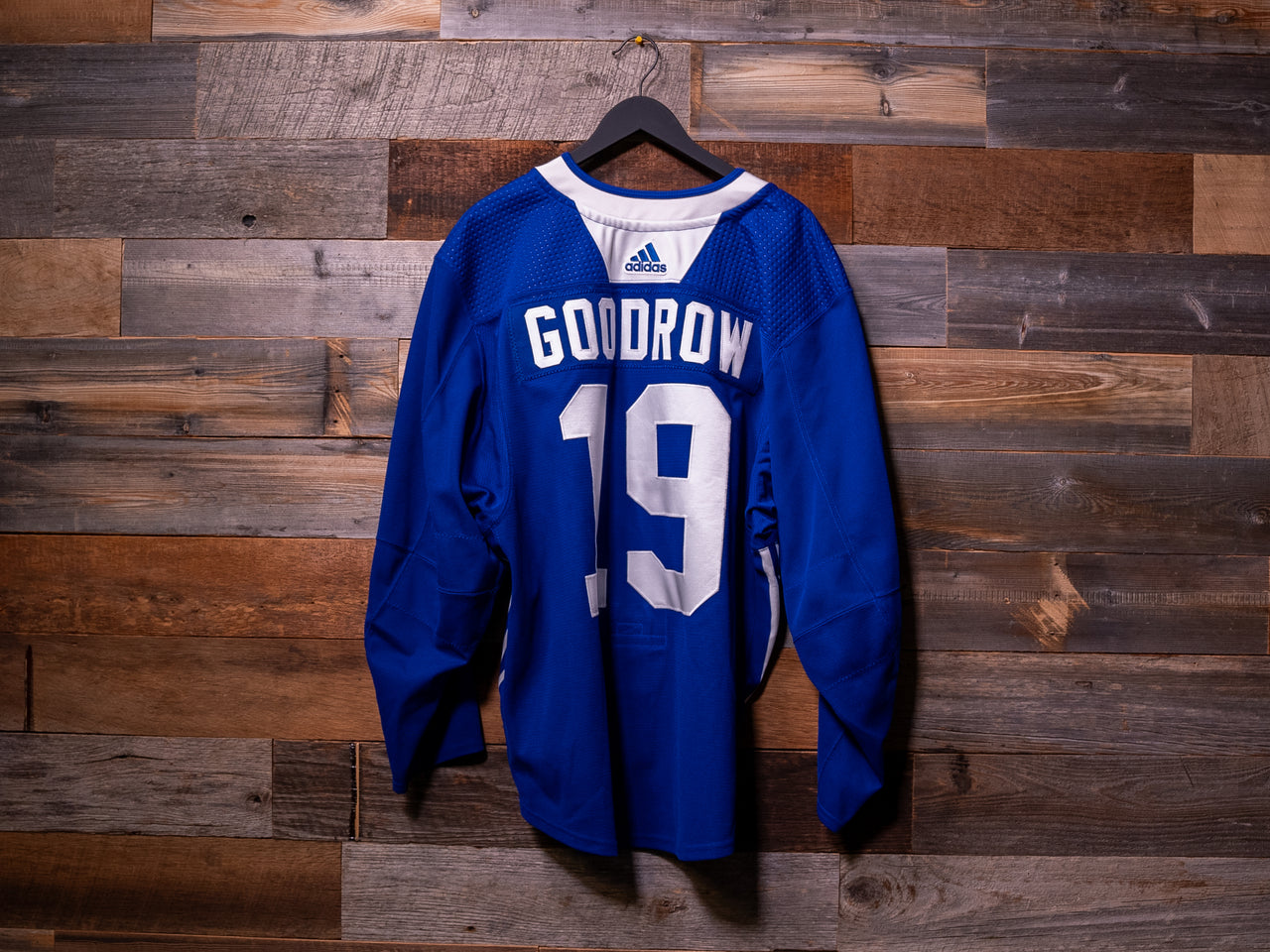 Barclay Goodrow BLUE adidas Tampa Bay Lightning Training Camp-Worn Jersey