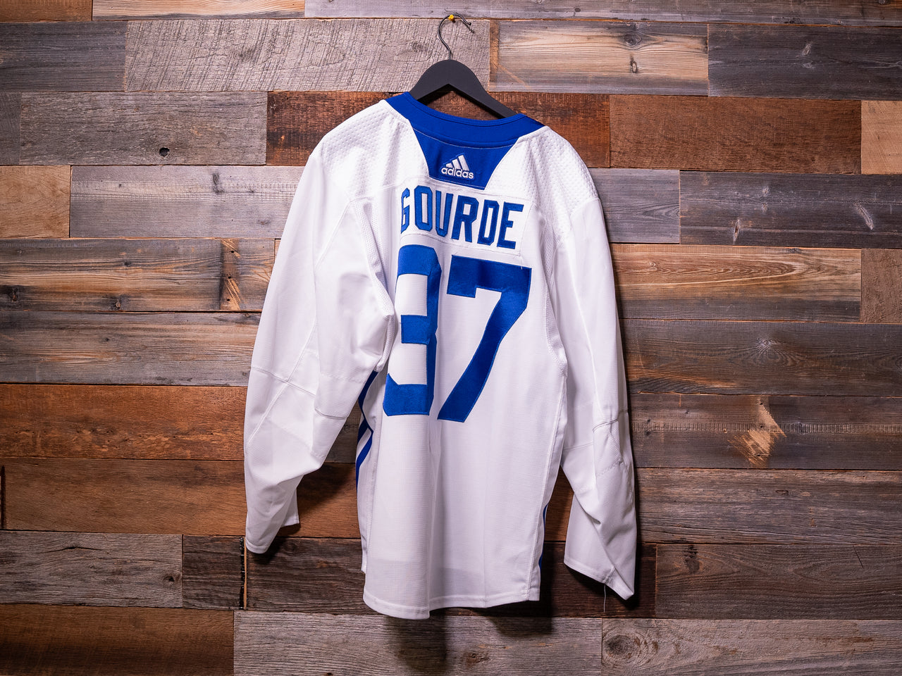 Yanni Gourde WHITE adidas Tampa Bay Lightning Training Camp-Worn Jersey