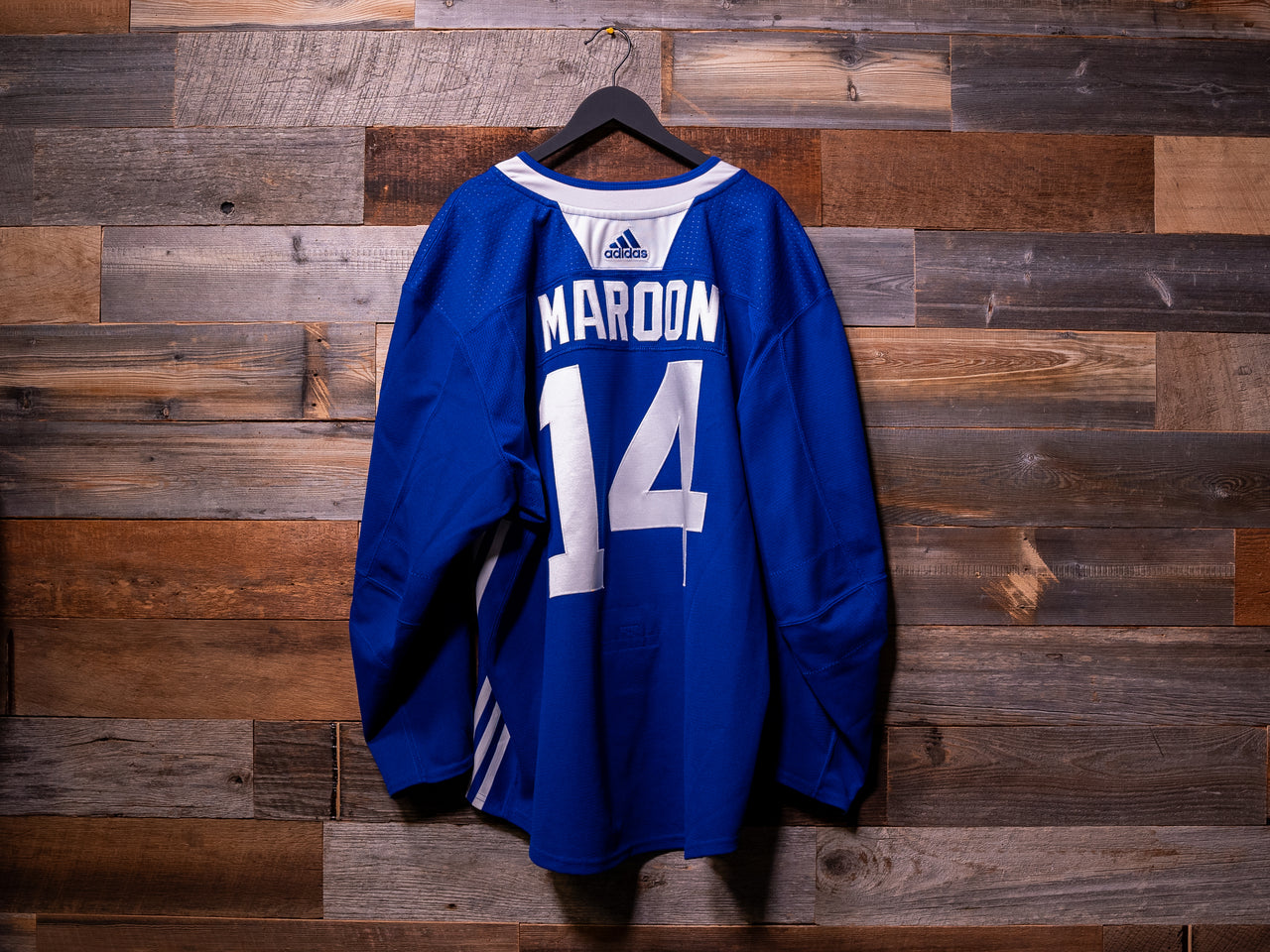 Pat Maroon BLUE adidas Tampa Bay Lightning Training Camp-Worn Jersey