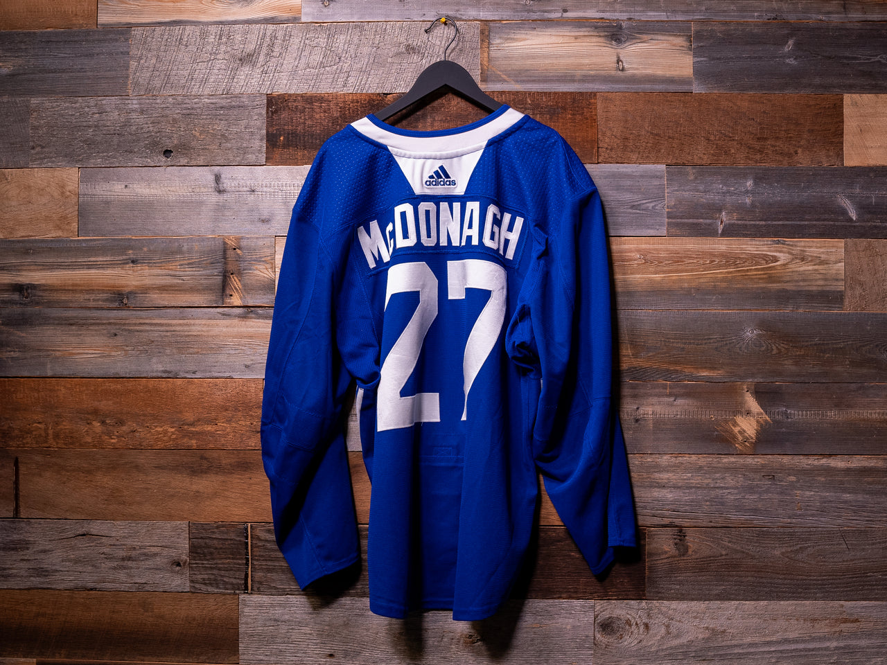 Ryan McDonagh BLUE adidas Tampa Bay Lightning Training Camp-Worn Jersey