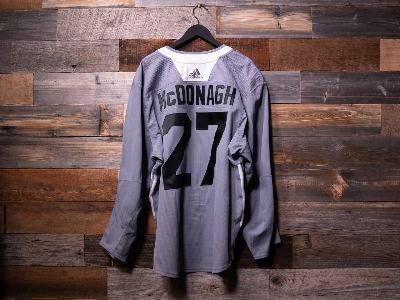 Ryan McDonagh GREY adidas Tampa Bay Lightning Training Camp-Worn Jersey