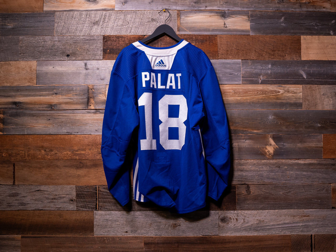 Ondrej Palat BLUE adidas Tampa Bay Lightning Training Camp-Worn Jersey