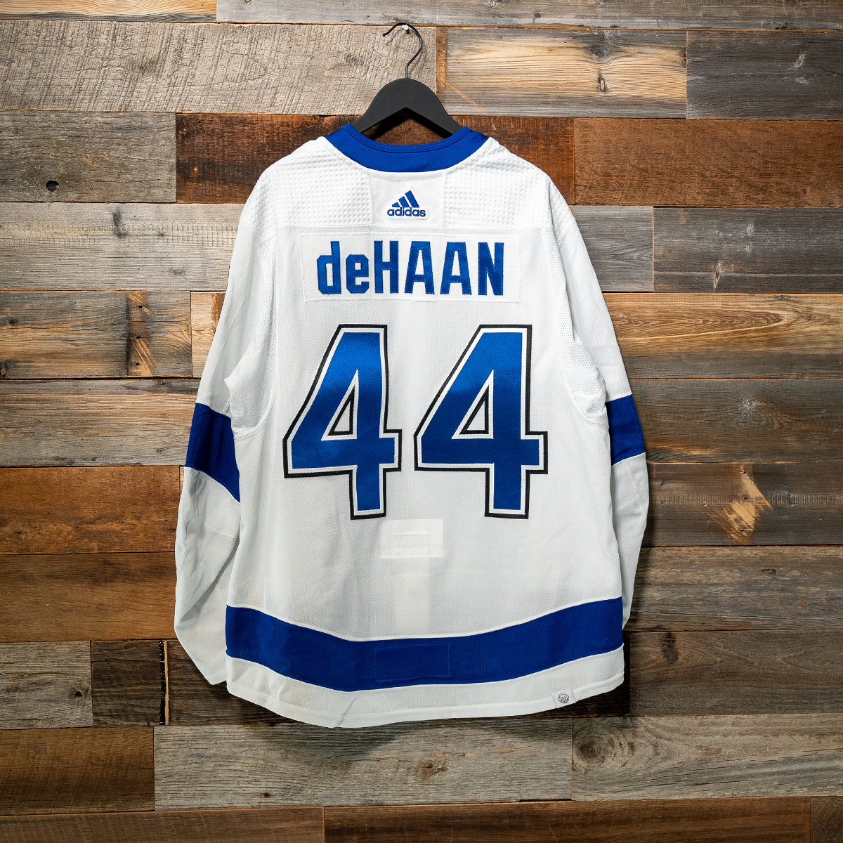 #44 DE HAAN 2023-24 Game-Worn Lightning Away Jersey (Size 56) Set 3