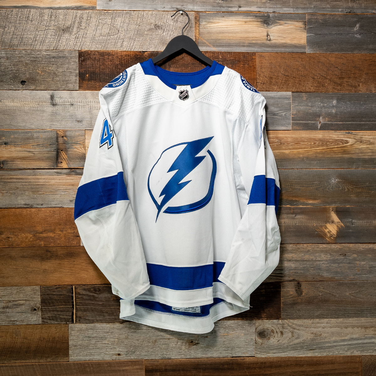 #44 DE HAAN 2023-24 Game-Worn Lightning Away Jersey (Size 56) Set 3