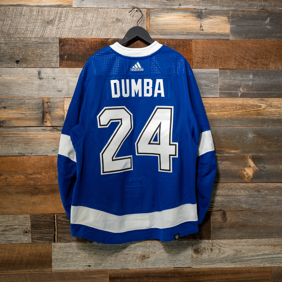 #24 DUMBA 2023-24 Game-Worn Lightning Home Jersey (Size 56) Set 3