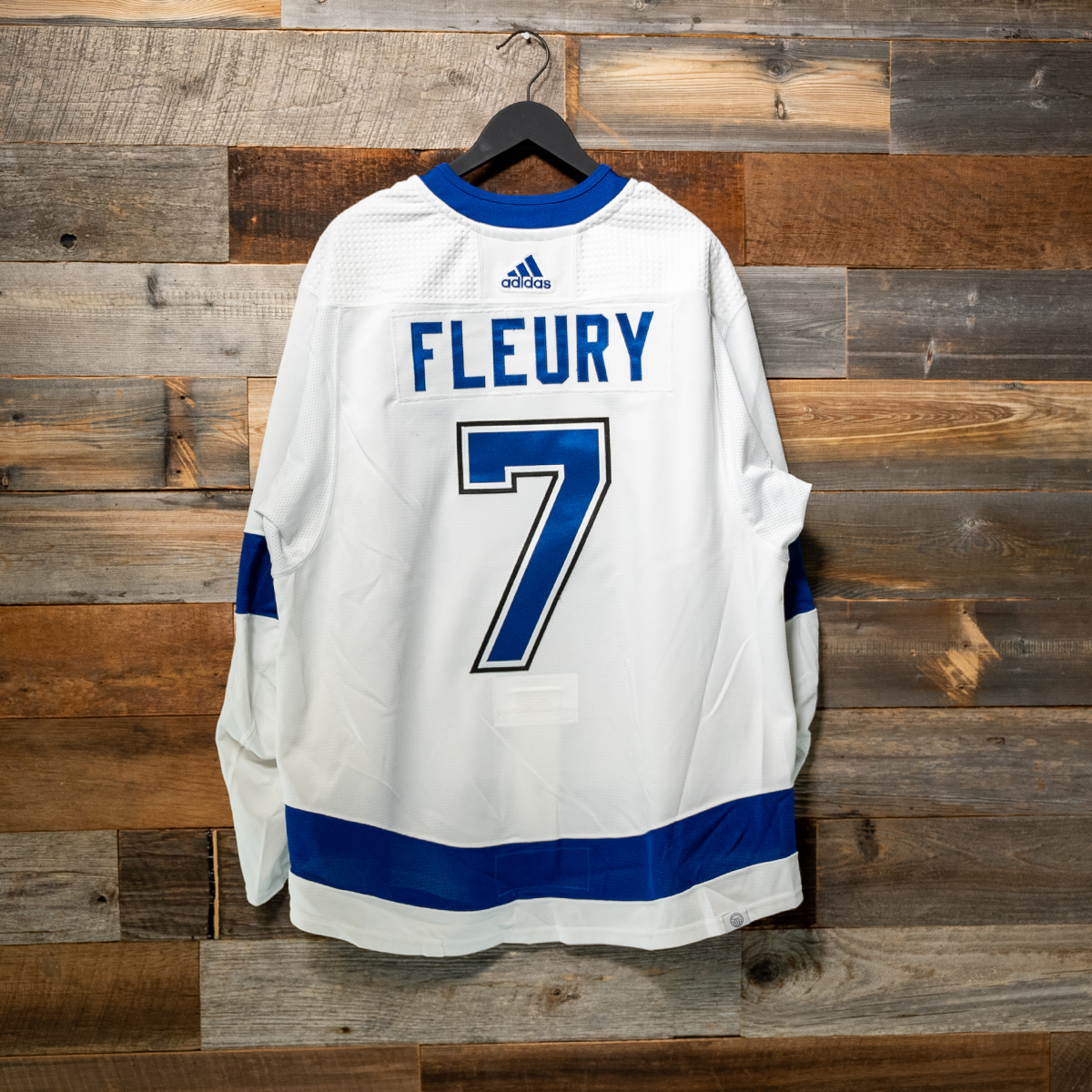 #7 FLEURY 2023-24 Game-Worn Lightning Away Jersey (Size 58) Set 3