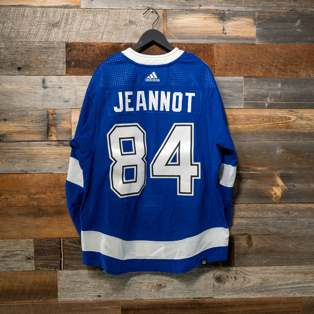 #84 JEANNOT 2023-24 Game-Worn Lightning Home Jersey (Size 58) Set 3