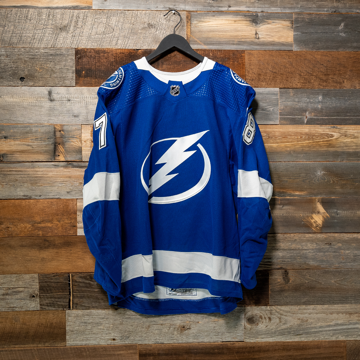 #78 LILLEBERG 2023-24 Game-Worn Lightning Home Jersey (Size 56) Set 3