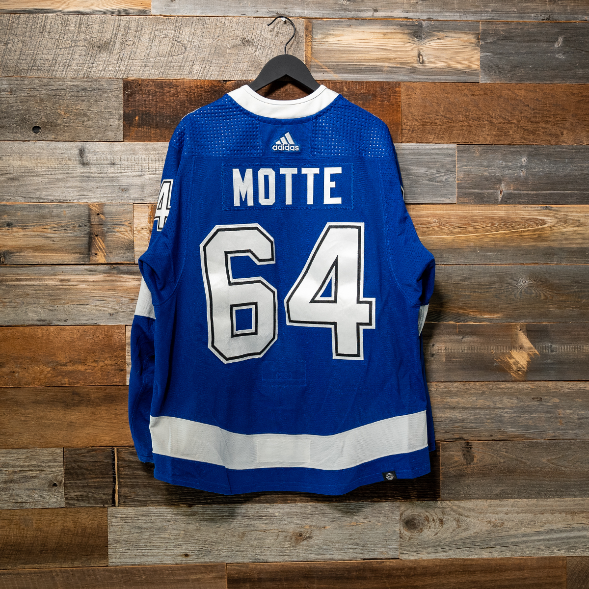 #64 MOTTE 2023-24 Game-Worn Lightning Home Jersey (Size 54) Set 3