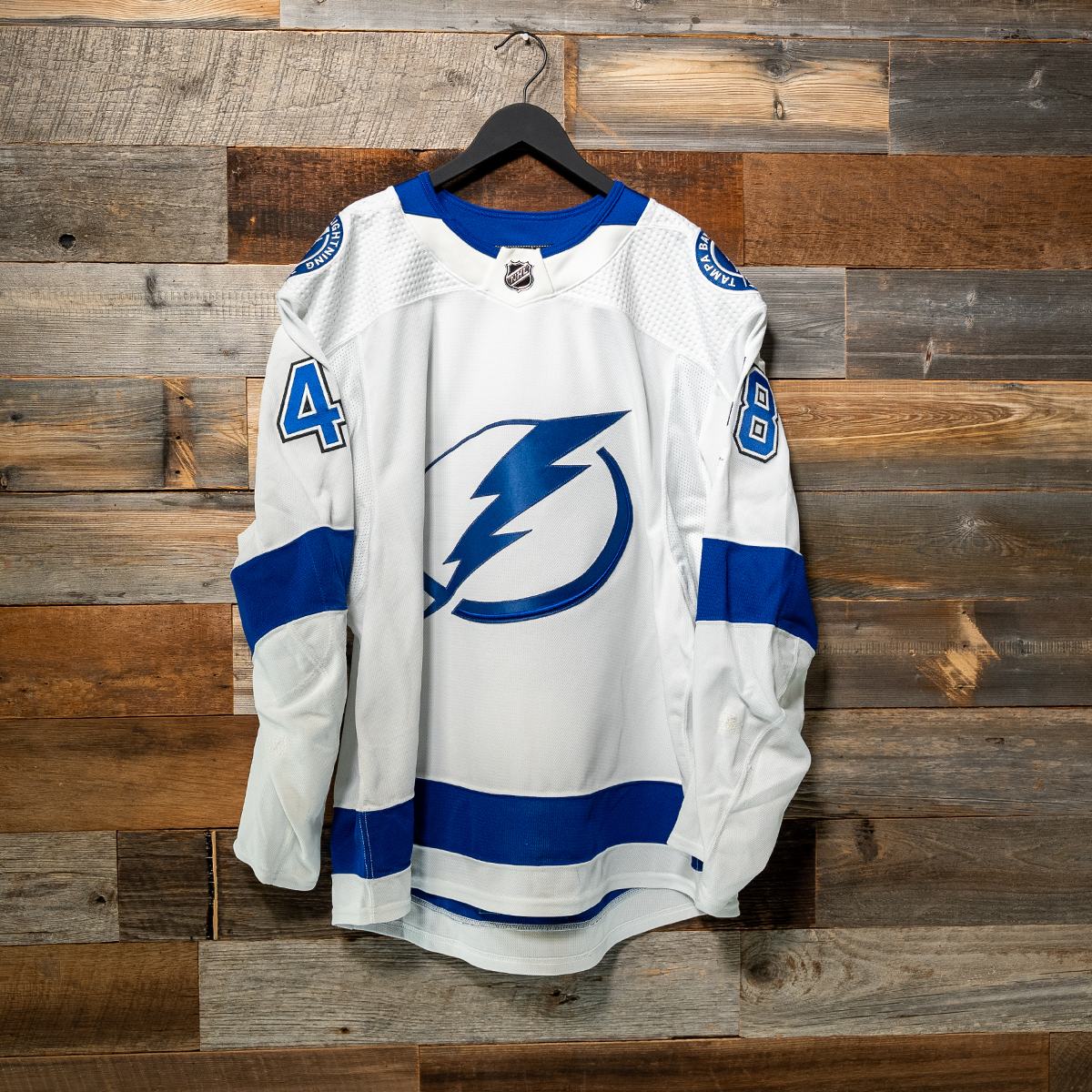 #48 PERBIX 2023-24 Game-Worn Lightning Away Jersey (Size 58) Set 3