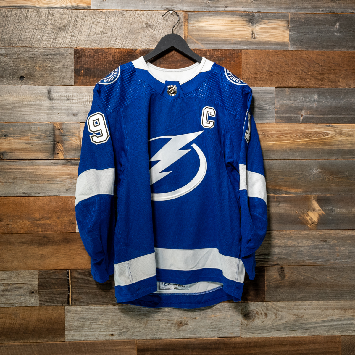 #91 STAMKOS (C) 2023-24 Game-Worn Lightning Home Jersey (Size 56) Set 3