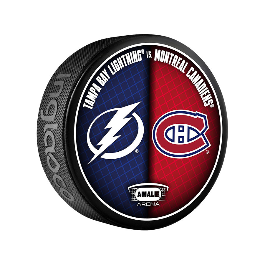 Tampa Bay Lightning 2024-25 Limited Edition Match Up Puck vs Montreal