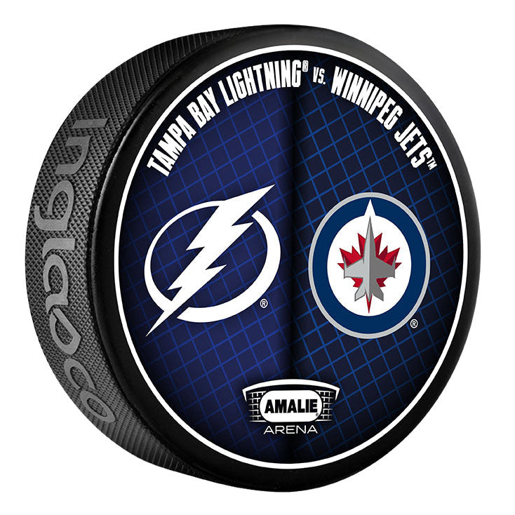 Tampa Bay Lightning 2024-25 Limited Edition Match Up Puck vs Winnipeg