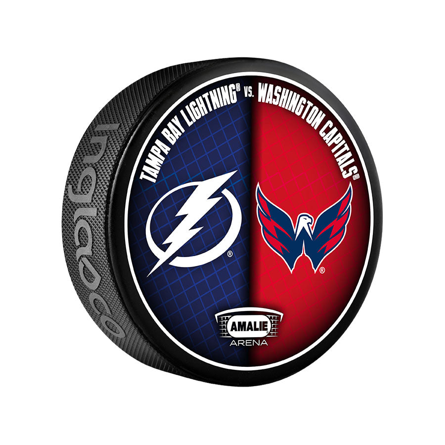 Tampa Bay Lightning 2024-25 Limited Edition Match Up Puck vs Washington