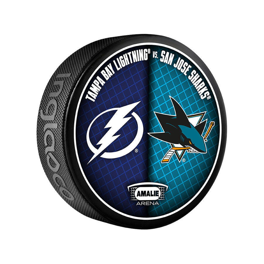 Tampa Bay Lightning 2024-25 Limited Edition Match Up Puck vs San Jose