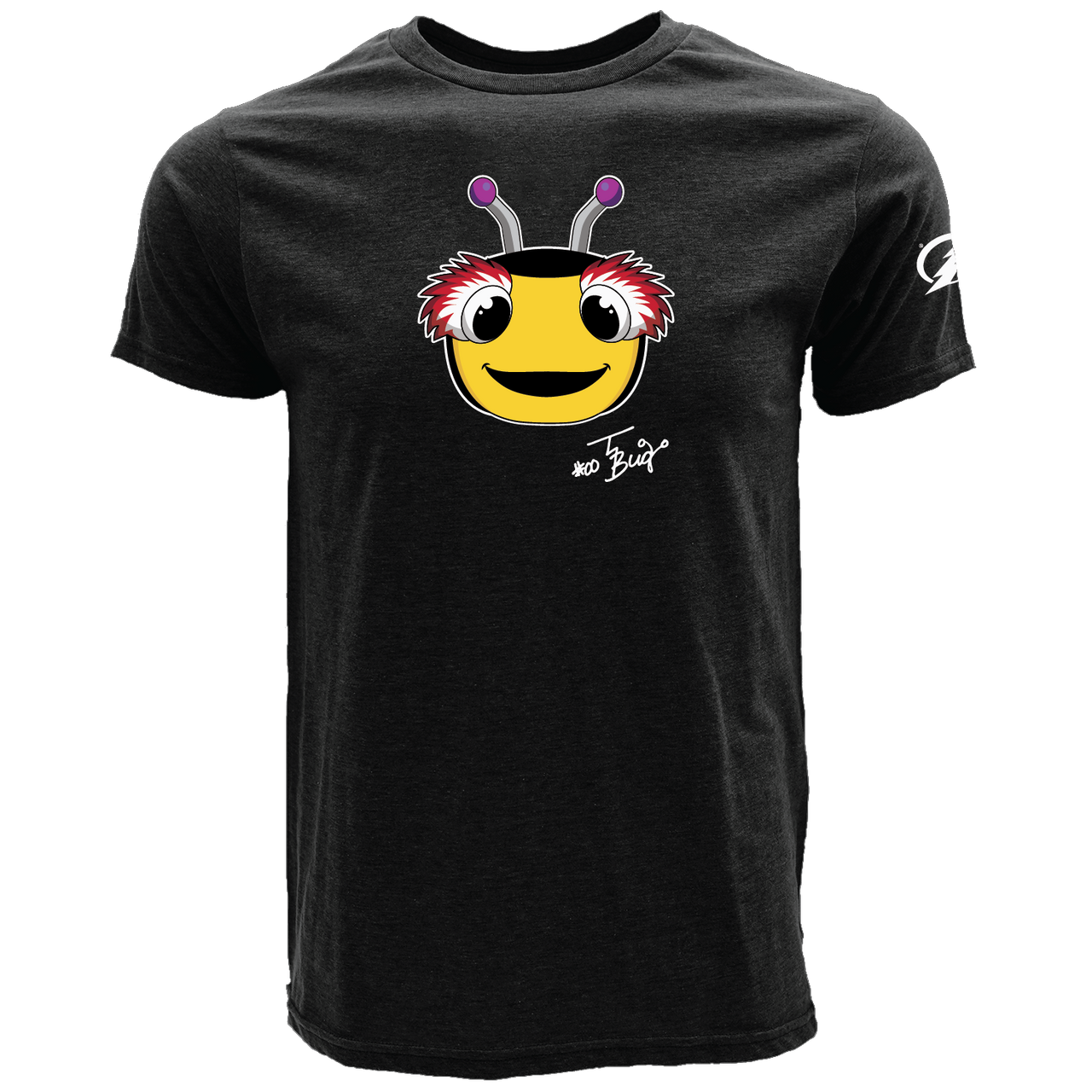 Tampa Bay Lightning Blue 84 ThunderBug Black Dual-Blend Tee