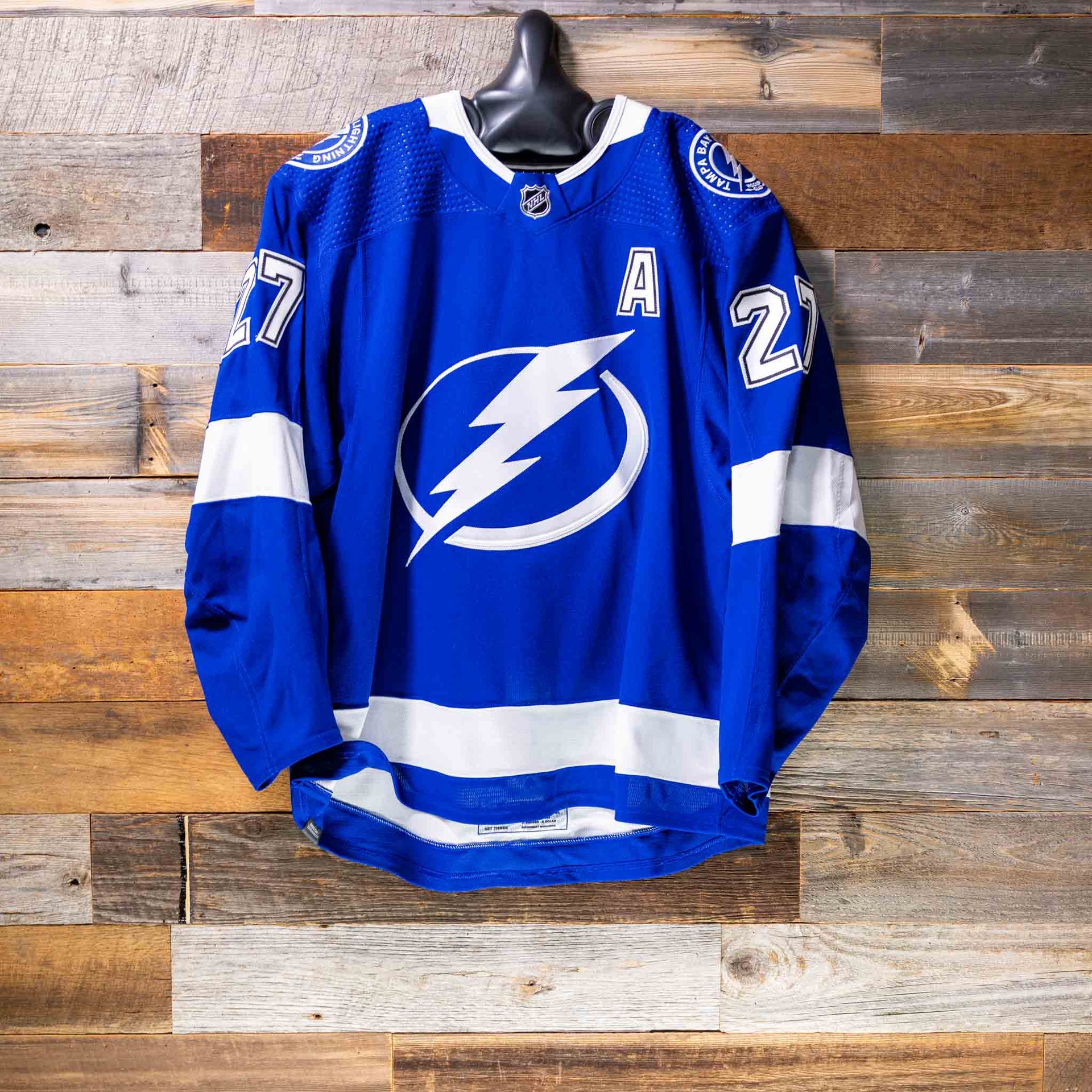 Adidas #27 McDonagh 2019-20 Game-Worn Lightning Alternate Jersey (Size 58)