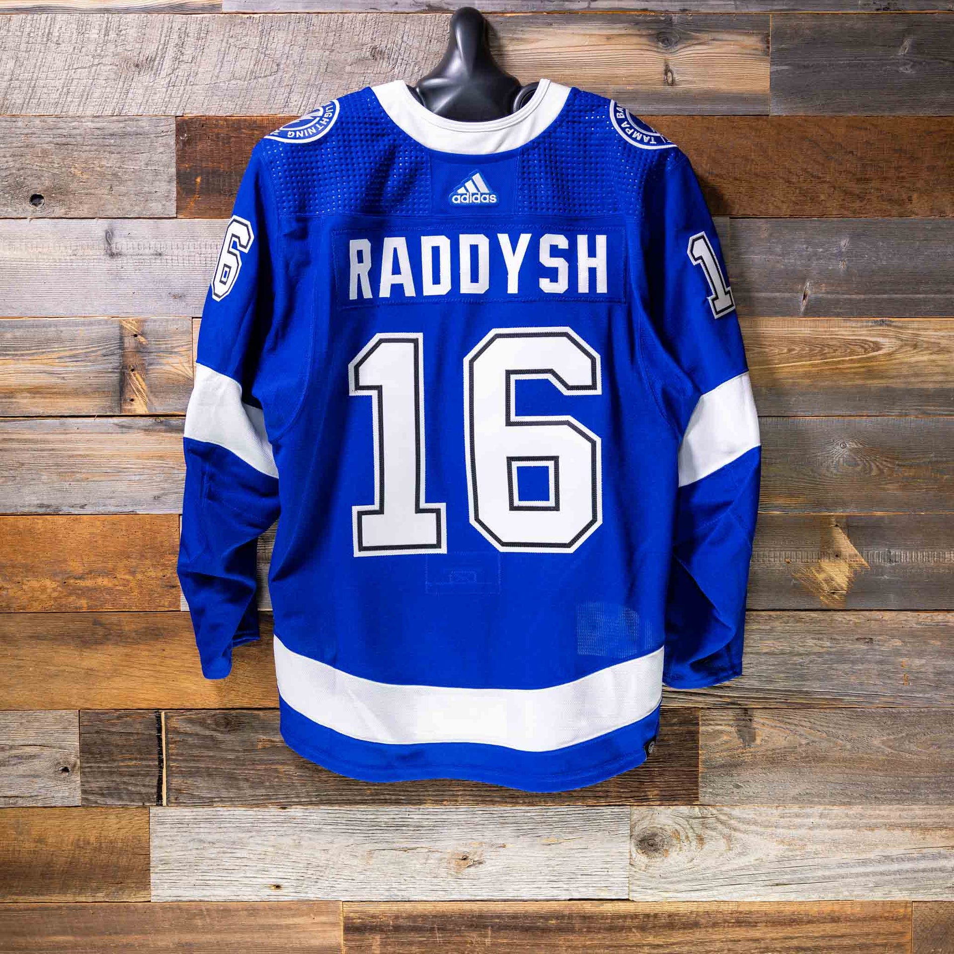 #16 RADDYSH 2021-22 Game-Issued Lightning Home Jersey (Size 58) Set 3