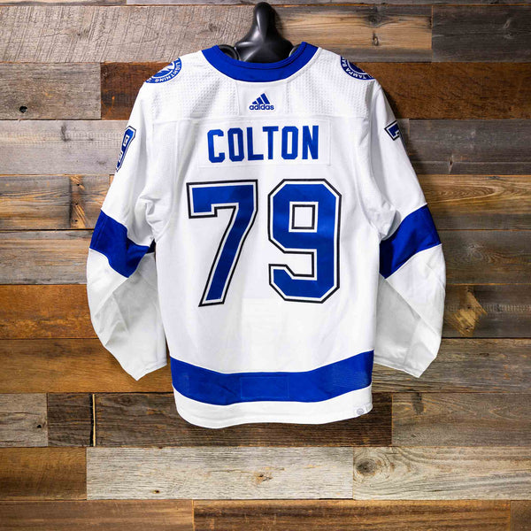 79 COLTON 2021-22 Game-Worn Lightning Away Jersey (Size 56) Set 3