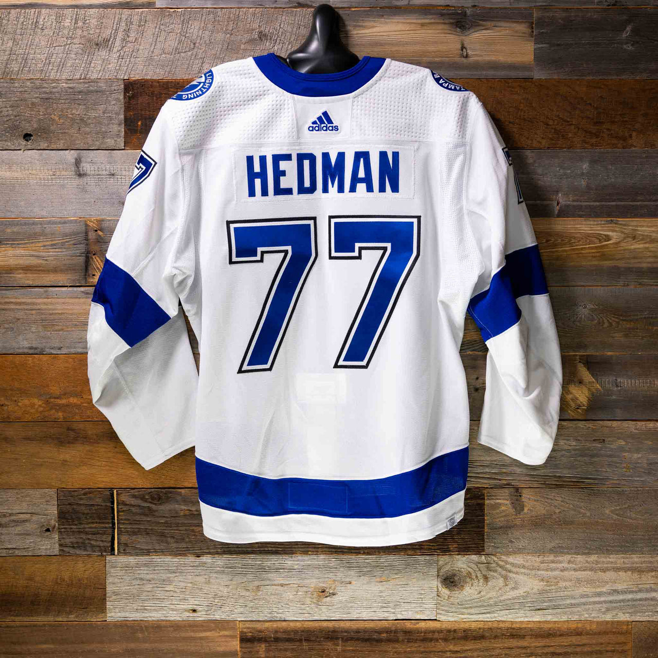#77 HEDMAN (A) 2021-22 Game-Worn Lightning Away Jersey (Size 60) Set 3