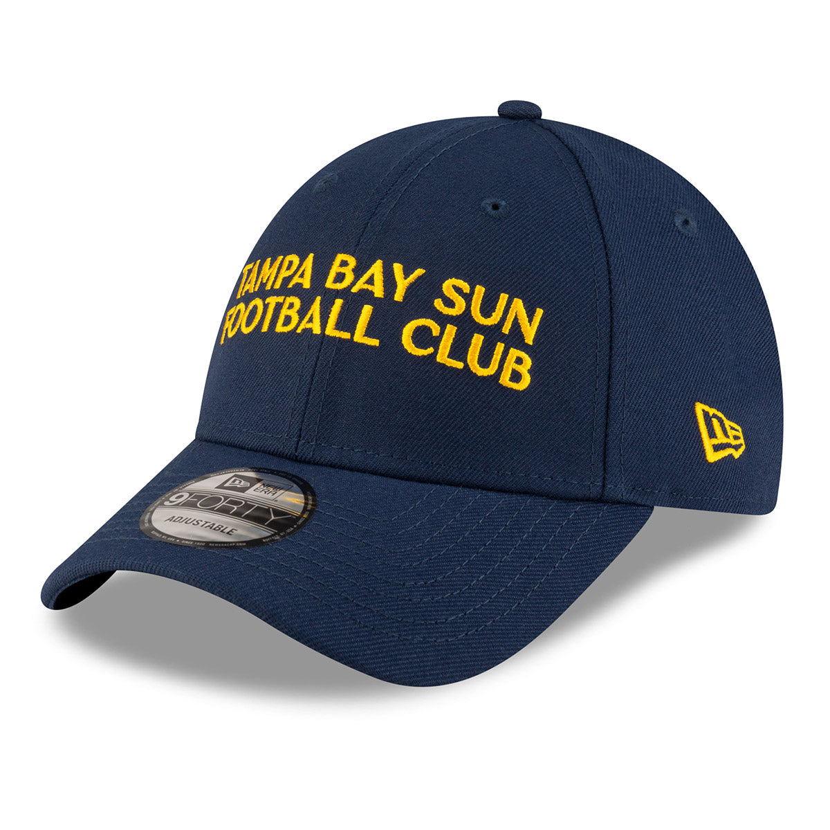 Tampa Bay Sun FC New Era 9Forty Adjustable Navy Wordmark Hat with Side Patch