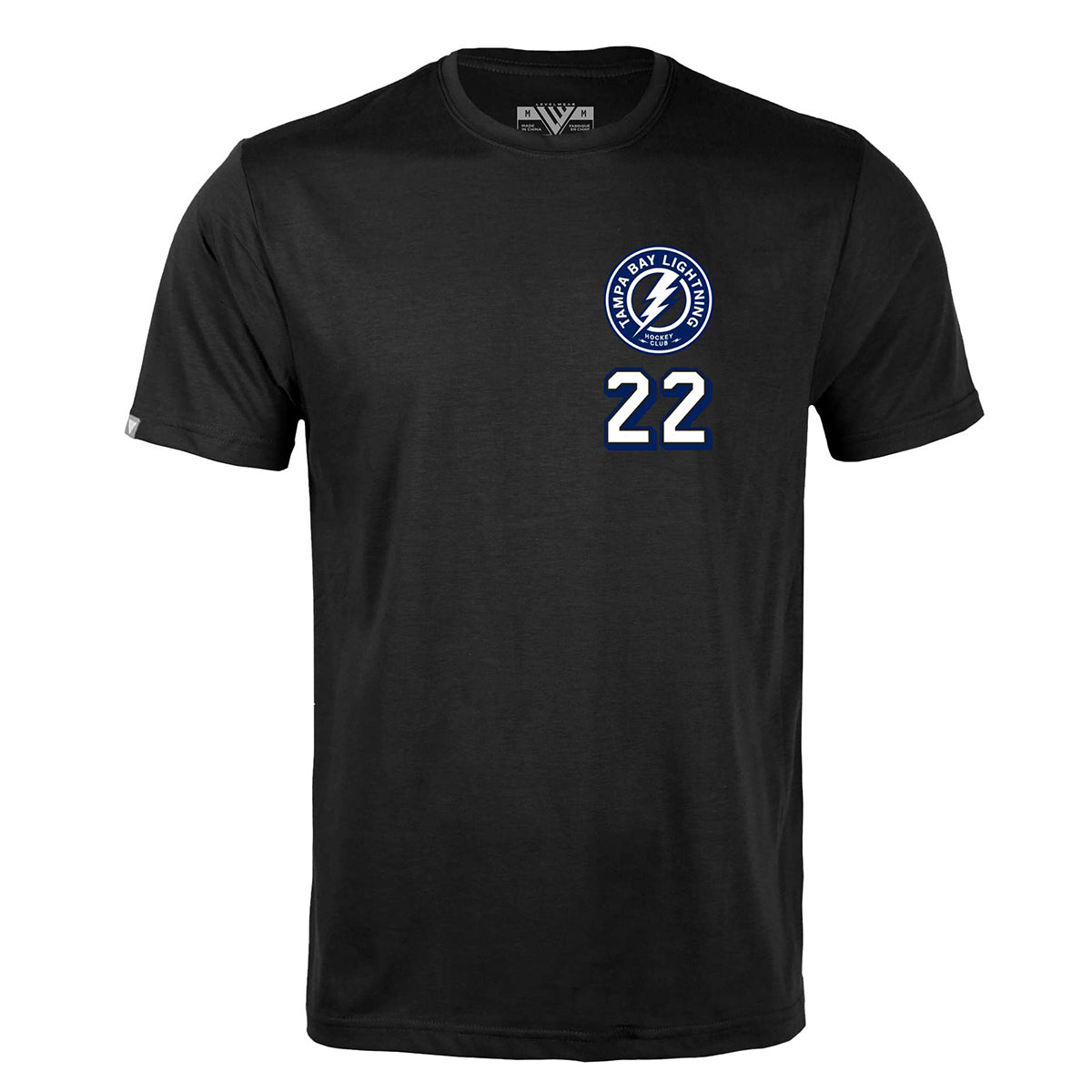 Tampa Bay Lightning Levelwear Oliver Bjorkstrand Name & Number Black Tee