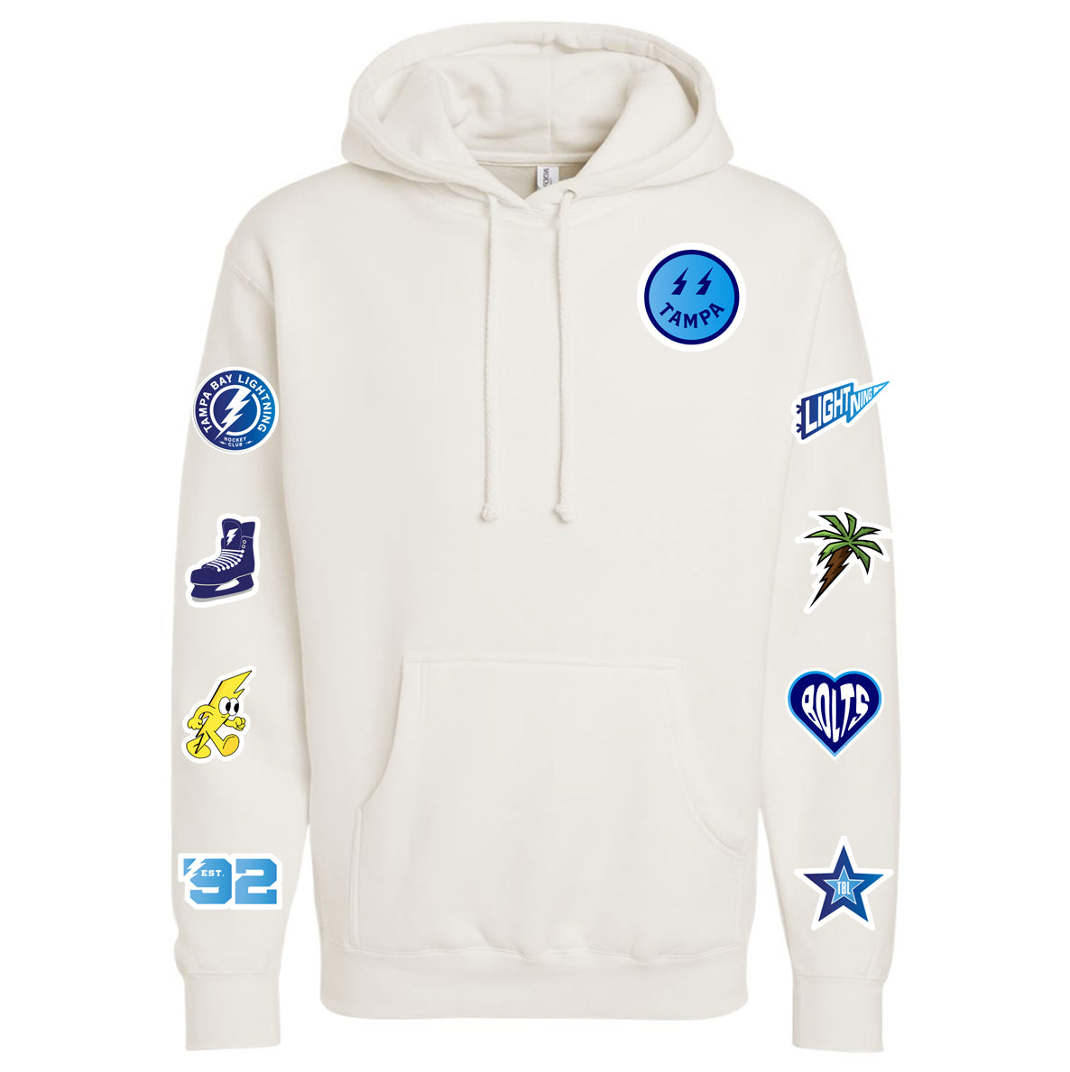 Tampa Bay Lightning x BROdenim Bone Hoodie