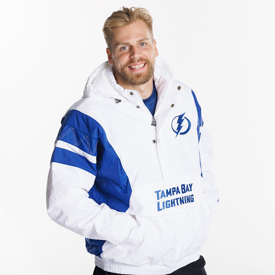 Men's Tampa Bay Lightning Starter Home Team Crinkle Nylon Half-Zip Pullover Jacket