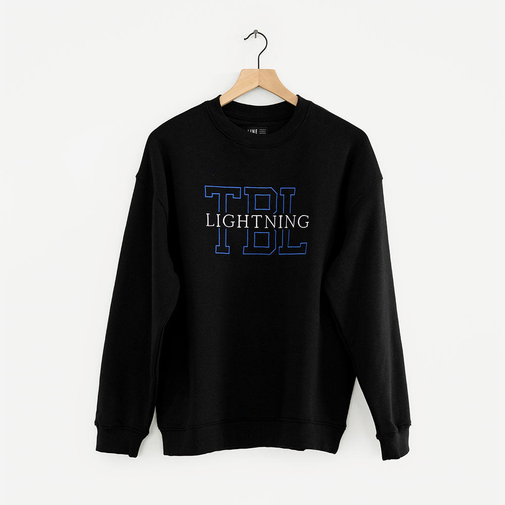 Women's Tampa Bay Lightning Line Change Embroidered Pullover Fleece Crew