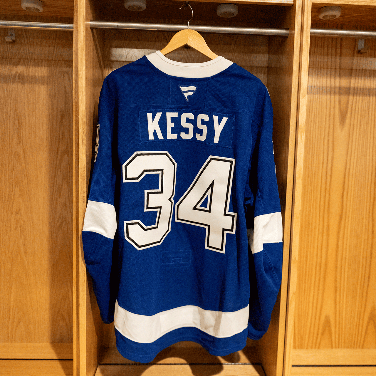 #34 Kessy Tampa Bay Lightning Game Issued Jersey 2024-2025 Blue Home Set 1 (Size 58)