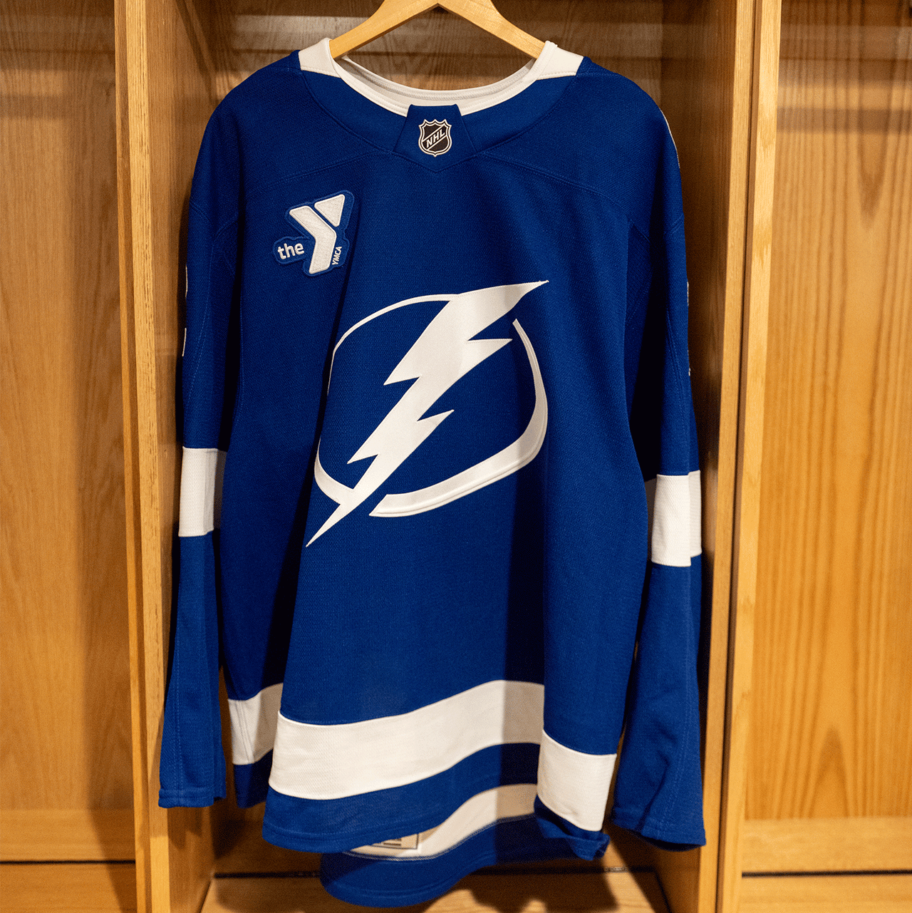 #22 Brown Tampa Bay Lightning Game Issued Jersey 2024-2025 Blue Home Set 1 (Size 58+)