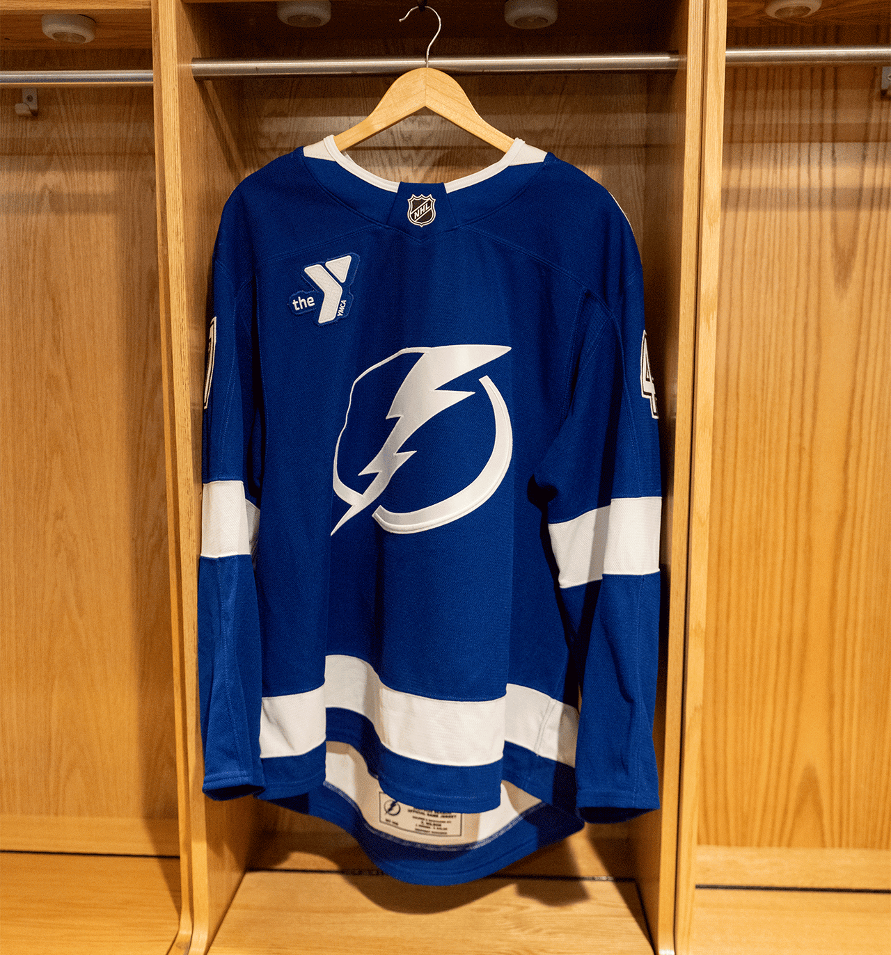 #47 Huuhtanen Tampa Bay Lightning Game Worn Jersey 2024-2025 Blue Home Set 1 (Size 58)