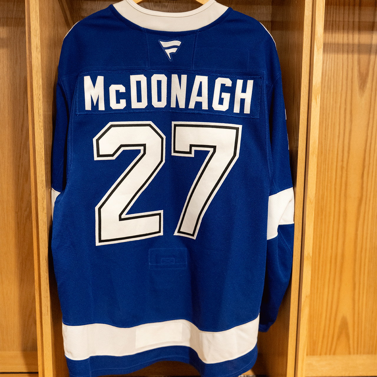 #27 Ryan McDonagh Tampa Bay Lightning Game Worn Jersey 2024-2025 Blue Home Set 1 (Size 58)