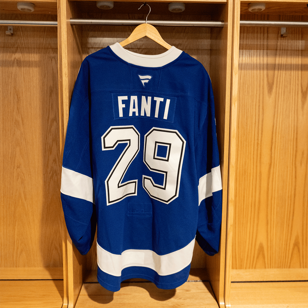 #29 Fanti Tampa Bay Lightning Game Worn Jersey 2024-2025 Blue Home Set 1 (Size 58G)