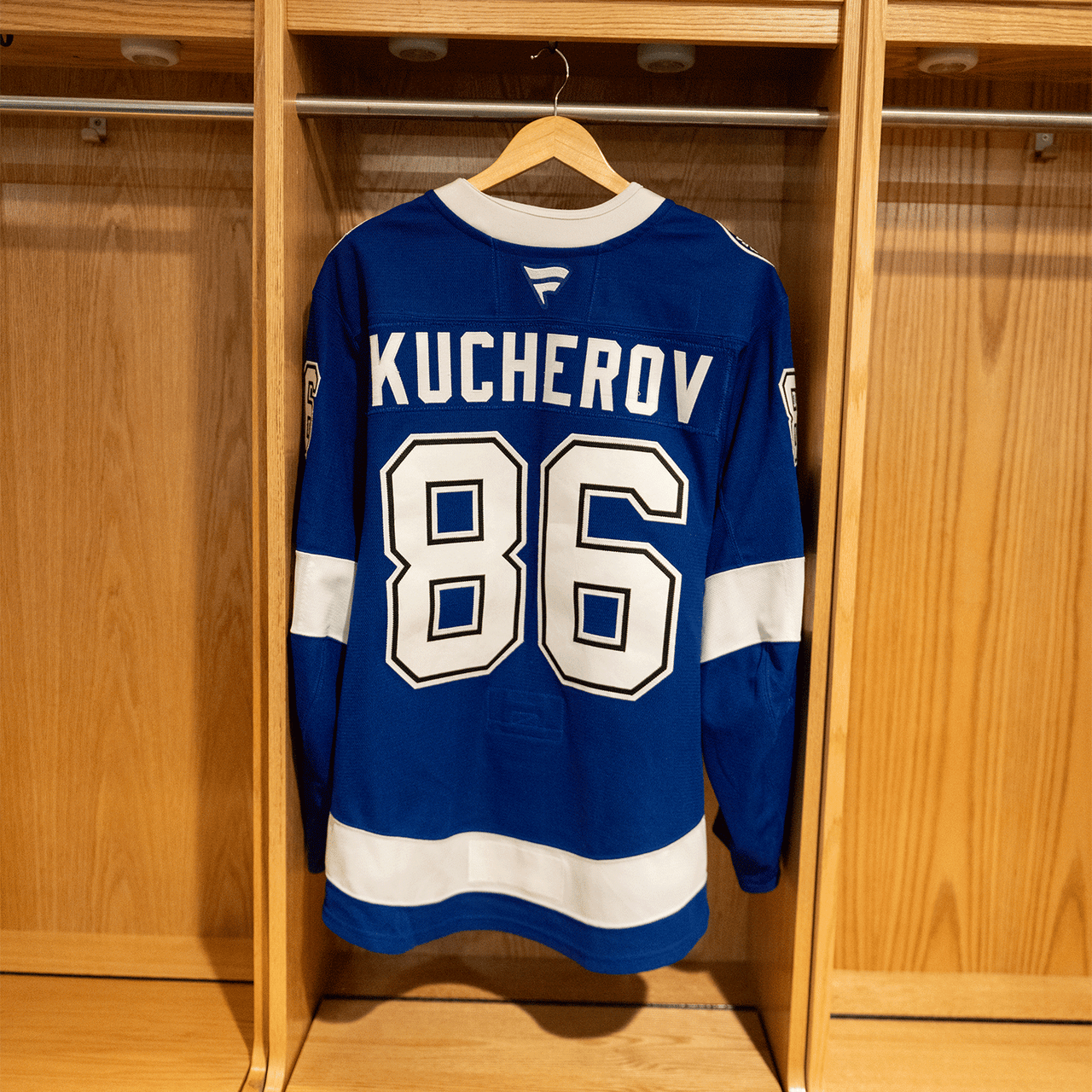 #86 Nikita Kucherov Tampa Bay Lightning Game Worn Jersey 2024-2025 Blue Home Set 1 (Size 56)