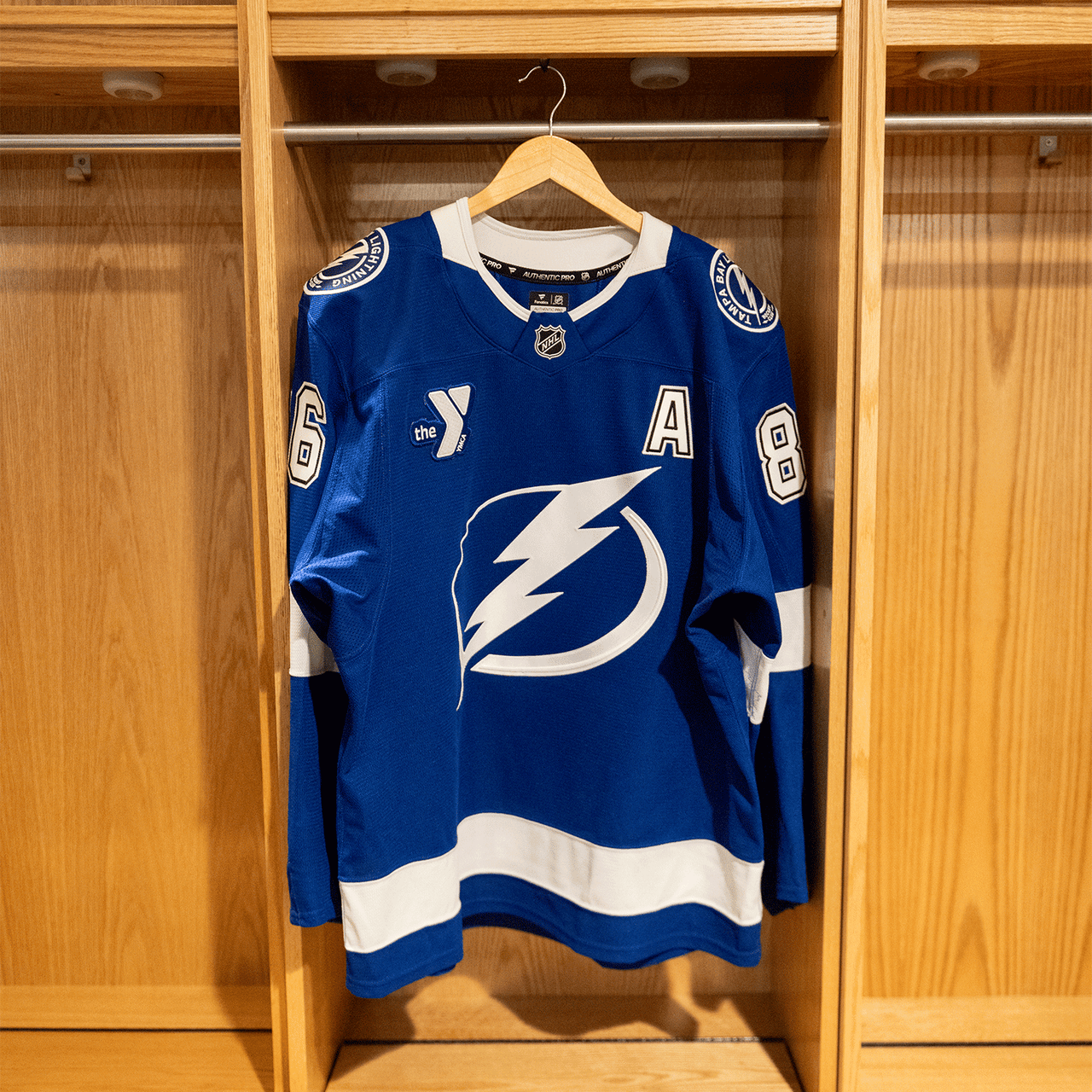 #86 Nikita Kucherov Tampa Bay Lightning Game Worn Jersey 2024-2025 Blue Home Set 1 (Size 56)