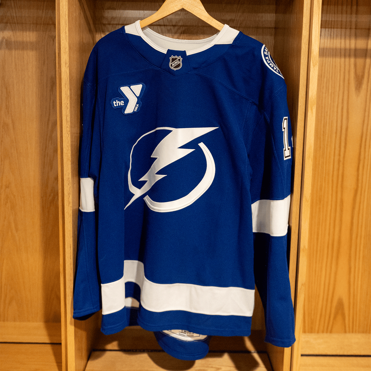 #14 Conor Geekie Tampa Bay Lightning Game Worn Jersey 2024-2025 Blue Home Set 2 (Size 58)